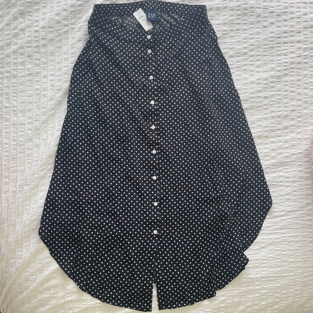 GAP Crepe Handkerchief Hem Midi Skirt  NWT - Picture 3 of 7